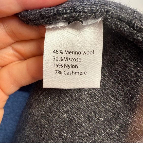 Benedetta B Merino Wool Cashmere Sleeveless Open Front Cardigan Duster - Picture 4 of 5